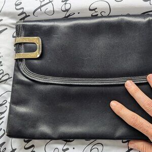 Vintage Authentic Salvatore Ferragamo Large Envelope Clutch